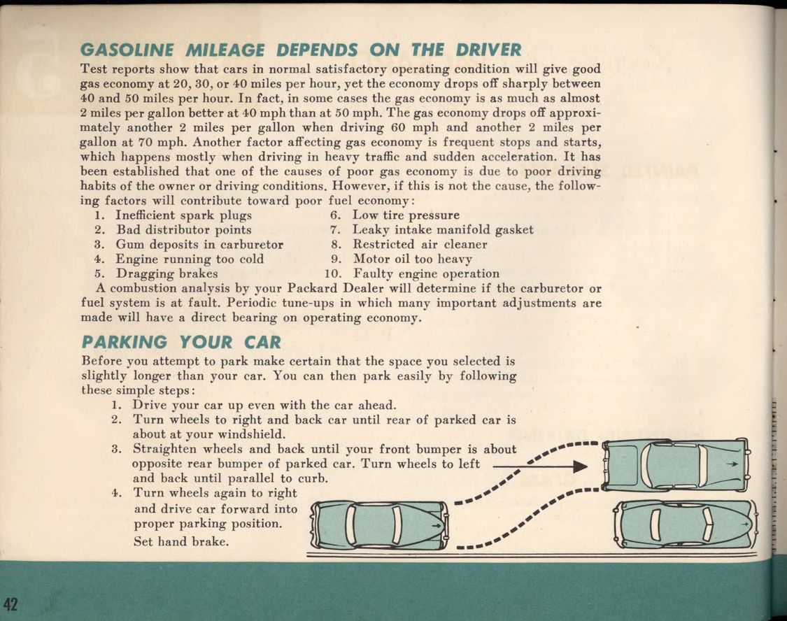 1956 Packard Owners Manual Page 46